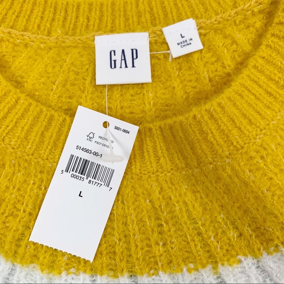 Gap striped long sleeve pullover sweater crew neck - Picture 7 of 11